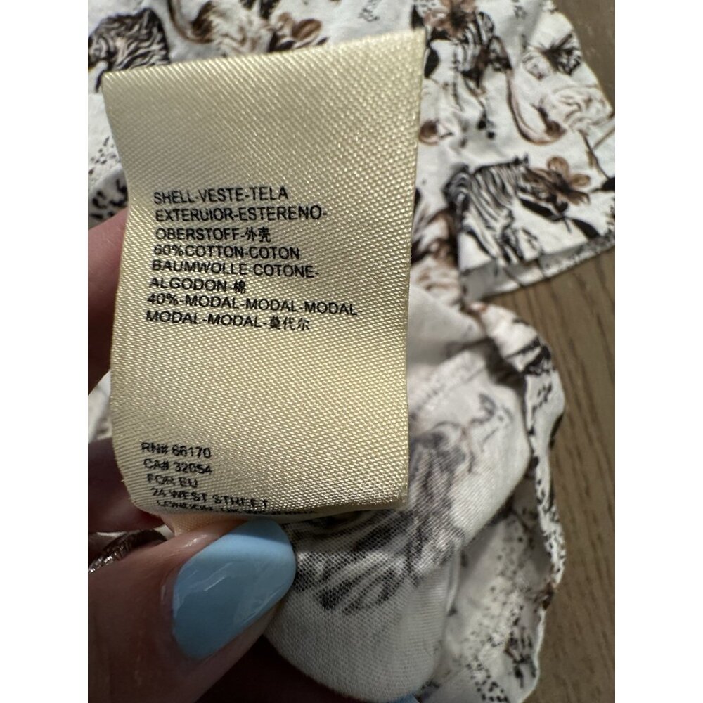 Anthropologie T-Shirt SMALL Padua Safari Print Short Sleeve Crew Neck Casual - Picture 9 of 11